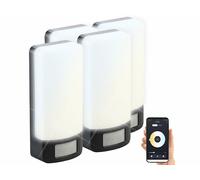 Luminea Home Control 4 appliques murales LED connectées 850 lm avec capteur PIR