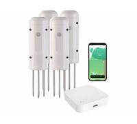 Luminea Home Control 4 thermomètres-hygromètres de sol connectés ZigBee avec passerelle wifi