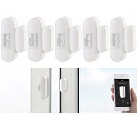 Luminea Home Control 5 détecteurs d'ouverture de porte connectés avec commande vocale XMD-103.app
