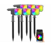 Luminea Home Control 6 spots solaires connectés avec LED RVB CCT 100 lm