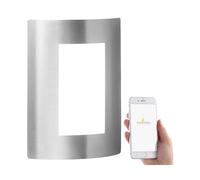 Luminea Home Control Applique murale connectée 600 lm compatible commandes vocales - argent