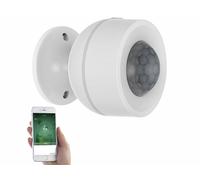 Luminea Home Control Détecteur de mouvement PIR connecté avec capteur de température et d'humidité
