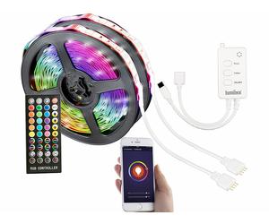 Luminea Home Control Double bande LED RVB connectée 10 m compatible commandes vocales