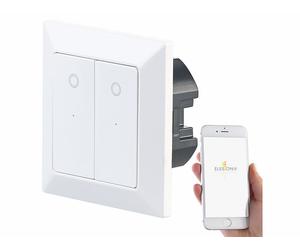 Luminea Home Control Double interrupteur connecté avec commande vocale LHC-52