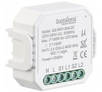Double interrupteur connecté encastré à commandes vocales [Luminea Home Control]