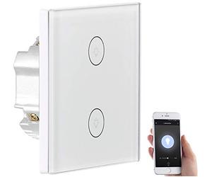 Luminea Home Control Double interrupteur tactile connecté LHC-102.on