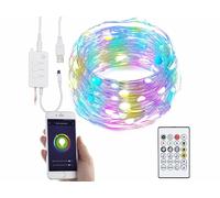Luminea Home Control Guirlande à LED RVB connectée compatible commandes vocales - 5 m