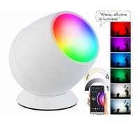 Luminea Home Control Lampe d'ambiance LED RVB CCT connectée - blanche