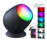Lampe d'ambiance LED RVB CCT connectée - noire [Luminea Home Control]