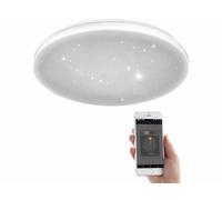 Luminea Home Control Plafonnier LED CCT ciel étoilé connecté et compatible commandes vocales Ø 34 cm