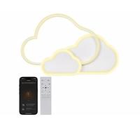 Luminea Home Control Plafonnier LED CCT connecté et télécommandé design nuage