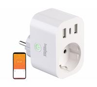 Prise connectée avec wattmètre et 3 ports USB avec charge rapide [Luminea]
