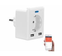 Luminea Home Control Prise murale connectée avec 2 ports USB