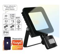 Luminea Home Control Projecteur LED connecté avec capteur de mouvement - 20 W - 1600 lm - CCT