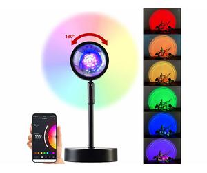 Luminea Home Control Projecteur LED RVB connecté "coucher de soleil"