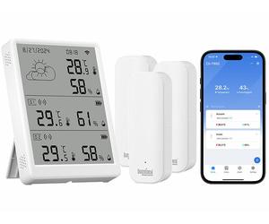 Luminea Home Control Station météo connectée avec 3 capteurs TLS-100