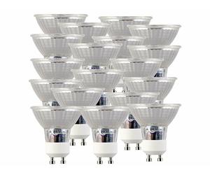 Luminea Lot de 18 spots LED GU10 - 3 W - 250 lm - Blanc lumière du jour
