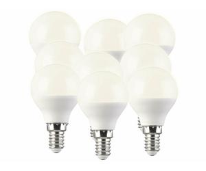 Luminea Lot de 9 ampoules LED P45 E14 - 5 W - 400 lm - Blanc chaud