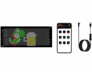 Luminea Panneau d'affichage LED ultrafin programmable connecté - 17 x 7 cm