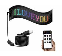 Luminea Panneau d'affichage LED ultrafin programmable connecté 59 x 12 cm