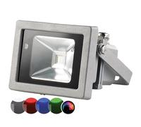 Luminea Projecteur à LED étanche, boîtier métal, 10 W, RVB