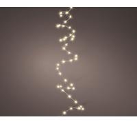 Lumineo 483790 Guirlande Micro LED sur Piles 100 LED 159 cm Argent