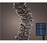 Lumineo 496293 Guirlande Lumineuse LED Solaire 14 m Blanc Chaud 8 Modes Noir