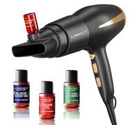 Lumineo 5-in-1 sèche-cheveux professionnel avec ionisation et diffuseur de sérum capillaire, 2400 W + fer à boucler +sèche-cheveux avec bouton de refroidissement, 3 pcs. Set de sérum capillaire incl.