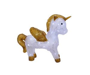 Lumineo 72238 Figurine licorne LED acrylique extérieur, multicolore