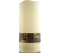 Lumineo Bougie LED géante blanc crème Ø 12,5 cm 25 cm - Plastique