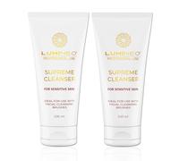Lumineo gel visage pour peaux impures, conçu pour les brosses électriques pour le visage, contre les impuretés, les boutons, mousse nettoyante pour le visage (Peau sensible- pack de deux)