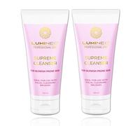 Lumineo gel visage pour peaux impures, conçu pour les brosses électriques pour le visage, contre les impuretés, les boutons, mousse nettoyante pour le visage (Peau imparfaite- pack de deux)