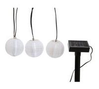 Lumineo - Jardin Lanterne de corde de LED Lampes solaires 10 lanternes et lanternes - Blanc Whitw Blanc G