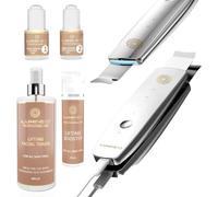Lumineo MEGA Set Lifting Appareil de gommage à ultrasons avec 4 fonctions et lotion tonique, 2 x sérums et crème pour le visage assortis (MEGA Set Lifting)