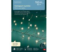 Lumineo Micro-LED COMPACT TWINKLE 960 LED 12 m blanc chaud, fil argenté