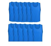 LuminescentDream 12pcs/Lot de Chasuble Gilet de Sport Mesh Bibs,Chasuble d'entraînement,dossards d'entraînement,Adultes Football Pinnies,pour Hommes Femmes pour Football Basket-Ball Rugby，3 Tailles