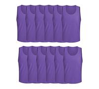 LuminescentDream 12pcs/Lot de Chasuble Gilet de Sport Mesh Bibs,Chasuble d'entraînement,dossards d'entraînement,Adultes Football Pinnies,pour Hommes Femmes pour Football Basket-Ball Rugby，3 Tailles