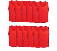 LuminescentDream 12pcs/Lot de Chasuble Gilet de Sport Mesh Bibs,Chasuble d'entraînement,dossards d'entraînement,Adultes Football Pinnies,pour Hommes Femmes pour Football Basket-Ball Rugby，3 Tailles
