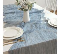 LuminescentDream Chemin de Table en Tulle pour Mariage,Mode Chemin de Table bohème,Plis Simples,Grand Teint,Léger,Elegant Beige Crème,pour Cuisine Café Vacances Arche,Fêtes à Thème et Anniversaires