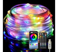Lumineuse LED Colorée 10 m 100 LED et 210 Modes IP67 étanche USB Extérieur/Intérieur Guirlande Lumineuse avec Bluetooth Intelligent, Synchronisation de la Musique, Contrôle par Application