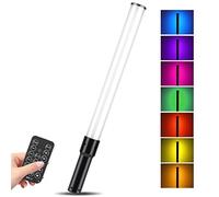 Lumineuse Vidéo LED RVB, Bâton Lumineux de Photographie LED Portable avec Télécommande, 2600 MAh Rechargeable 3000 K-6500 K CRI 90+ éclairage Couleur pour la Diffusion en