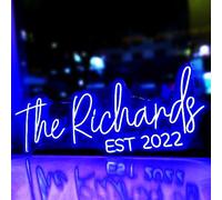 Lumineuses Enseignes au Néon Led Personnalisé, Enseignes Néon Pour Mur Décor Chambre À Coucher Mariage Fête D'anniversaire De La Bar Boutique Signe De Lumiére De Nuit (1 ligne / 89cm longueur)