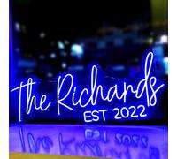 Lumineuses Enseignes au Néon Led Personnalisé, Enseignes Néon Pour Mur Décor Chambre À Coucher Mariage Fête D'anniversaire De La Bar Boutique Signe De Lumiére De Nuit (1 ligne / 114cm longueur)