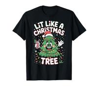 Lumineux comme Un Sapin de Noël Mignon Noël Festif Humour T-Shirt