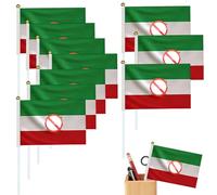 Lumineux drapeaux portables - Mini ensemble de décorations de festival, drapeaux de 8,2 x 5,5 pouces avec poignée, bannière en tissu avec bord, affichage d'événements ornementaux, drapeau de parade de