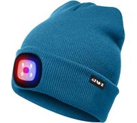 Lumineux Led Bonnet Lumineux Beanie Cap Unisexe Phare Rechargeable Chapeau Rouge Et Bleu Lueur Clignotant Alarme Phare Multi-Couleur