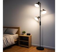 LuminexDesigns Lampadaire à 3 Têtes pour Salon, LED 36W 2800LM Dimmerable avec Télécommande et Contrôle Tactile, Température Couleur 2700K-6500K, Lampadaire Moderne pour Lecture, Chambre et Bureau