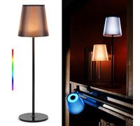 LuminexDesigns Lampe de Chevet Sans Fil LED Lampe Portable Rechargeable Dimmable avec Tête Magnétique, 3000K & RGB, IP54, Lampe pour Table Terrasse Salon Chambre