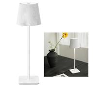 LuminexDesigns Lampe de Table LED sans Fil avec Batterie 5200mAh - Lampe de Chevet Dimable Longue Durée, IP54 Étanche - Pour Chambre, Bureau, Jardin, Décoration, Blanc