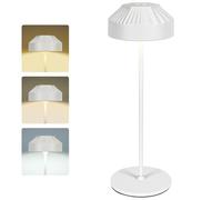 LuminexDesigns Lampe de Table LED Sans Fil Rechargeable, Tactile et Dimmable avec 3 Températures de Couleur et Mémoire, Mini Lampe de Chevet en Métal Lourd pour Chambre, Terrasse, Jardin et Camping